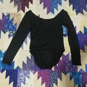Danskin Women's Long Sleeve Black Leotard